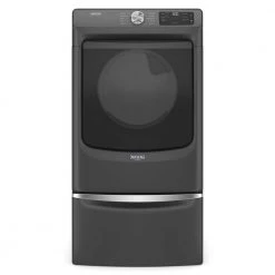 Maytag 27 in. Laundry Pedestal in Volcano Black with Storage Drawer