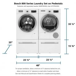 Bosch 15 in. White Laundry Pedestal with Storage Drawer for Dryer -Appliance Parts Pros Shop white bosch washer and dryer pedestals wtzpw20d 1f 1000