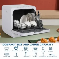 Karl home 18 in. Portable Countertop Dishwasher with 4 Place Settings Capacity 8 Karl home 18 in. Portable Countertop Dishwasher with 4 Place Settings Capacity -Appliance Parts Pros Shop white countertop dishwashers 161706064359 44 1000