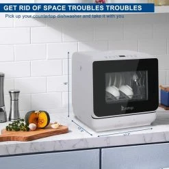 Karl home 18 in. Portable Countertop Dishwasher with 4 Place Settings Capacity 9 Karl home 18 in. Portable Countertop Dishwasher with 4 Place Settings Capacity -Appliance Parts Pros Shop white countertop dishwashers 161706064359 fa 1000