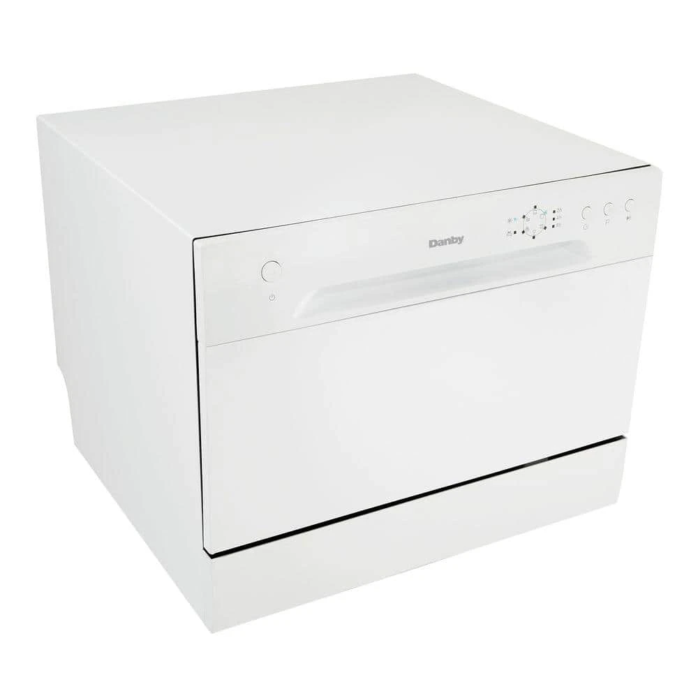 24 in. White CounterTop Front Control Dishwasher with 6-Cycles, 6 Place Settings Capacity Danby 24 in. White CounterTop Front Control Dishwasher with 6-Cycles, 6 Place Settings Capacity -Appliance Parts Pros Shop white danby countertop dishwashers ddw621wdb 1d 1000