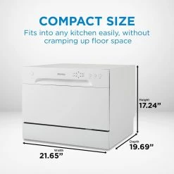 Danby 24 in. White CounterTop Front Control Dishwasher with 6-Cycles, 6 Place Settings Capacity 12 Danby 24 in. White CounterTop Front Control Dishwasher with 6-Cycles, 6 Place Settings Capacity -Appliance Parts Pros Shop white danby countertop dishwashers ddw621wdb 76 1000