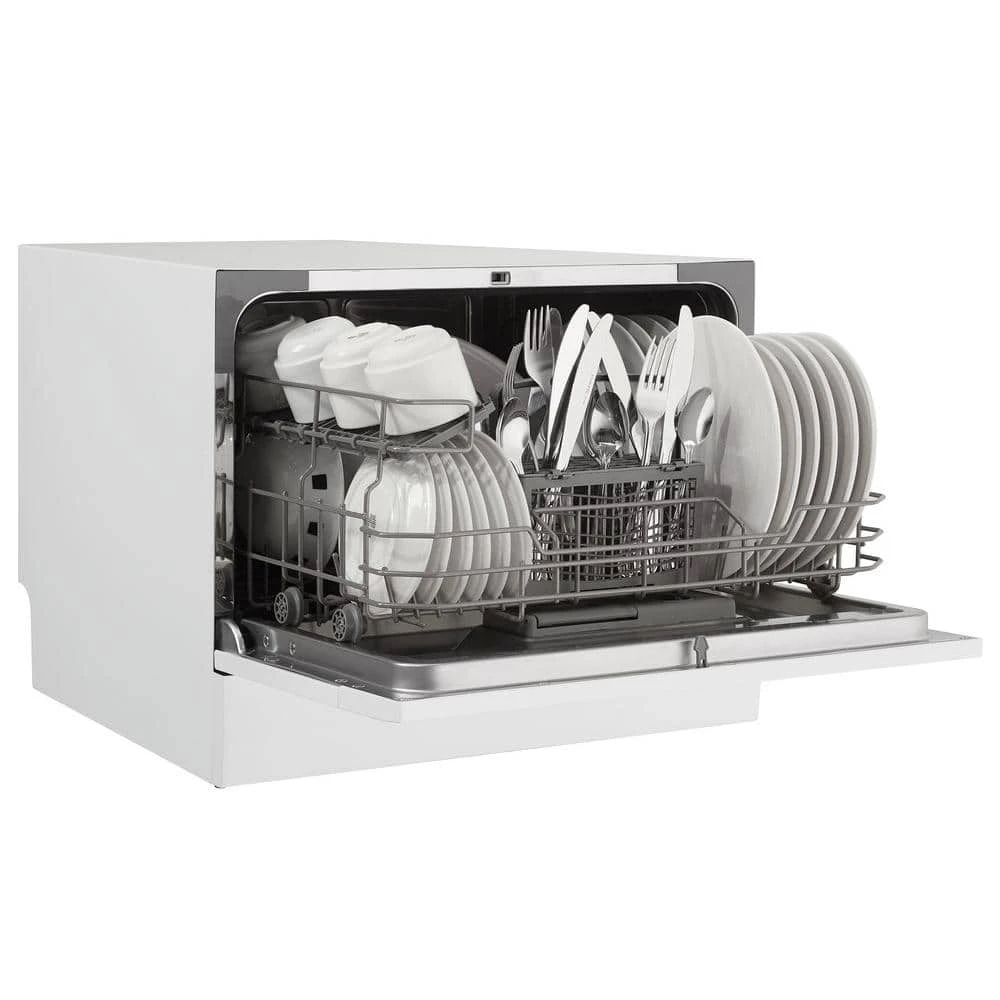 24 in. White CounterTop Front Control Dishwasher with 6-Cycles, 6 Place Settings Capacity Danby 24 in. White CounterTop Front Control Dishwasher with 6-Cycles, 6 Place Settings Capacity -Appliance Parts Pros Shop white danby countertop dishwashers ddw621wdb a0 1000