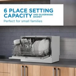 Danby 24 in. White CounterTop Front Control Dishwasher with 6-Cycles, 6 Place Settings Capacity 7 Danby 24 in. White CounterTop Front Control Dishwasher with 6-Cycles, 6 Place Settings Capacity -Appliance Parts Pros Shop white danby countertop dishwashers ddw621wdb c3 1000