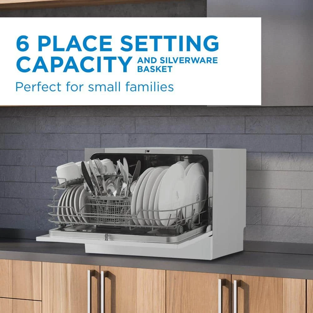 24 in. White CounterTop Front Control Dishwasher with 6-Cycles, 6 Place Settings Capacity Danby 24 in. White CounterTop Front Control Dishwasher with 6-Cycles, 6 Place Settings Capacity -Appliance Parts Pros Shop white danby countertop dishwashers ddw621wdb c3 1000