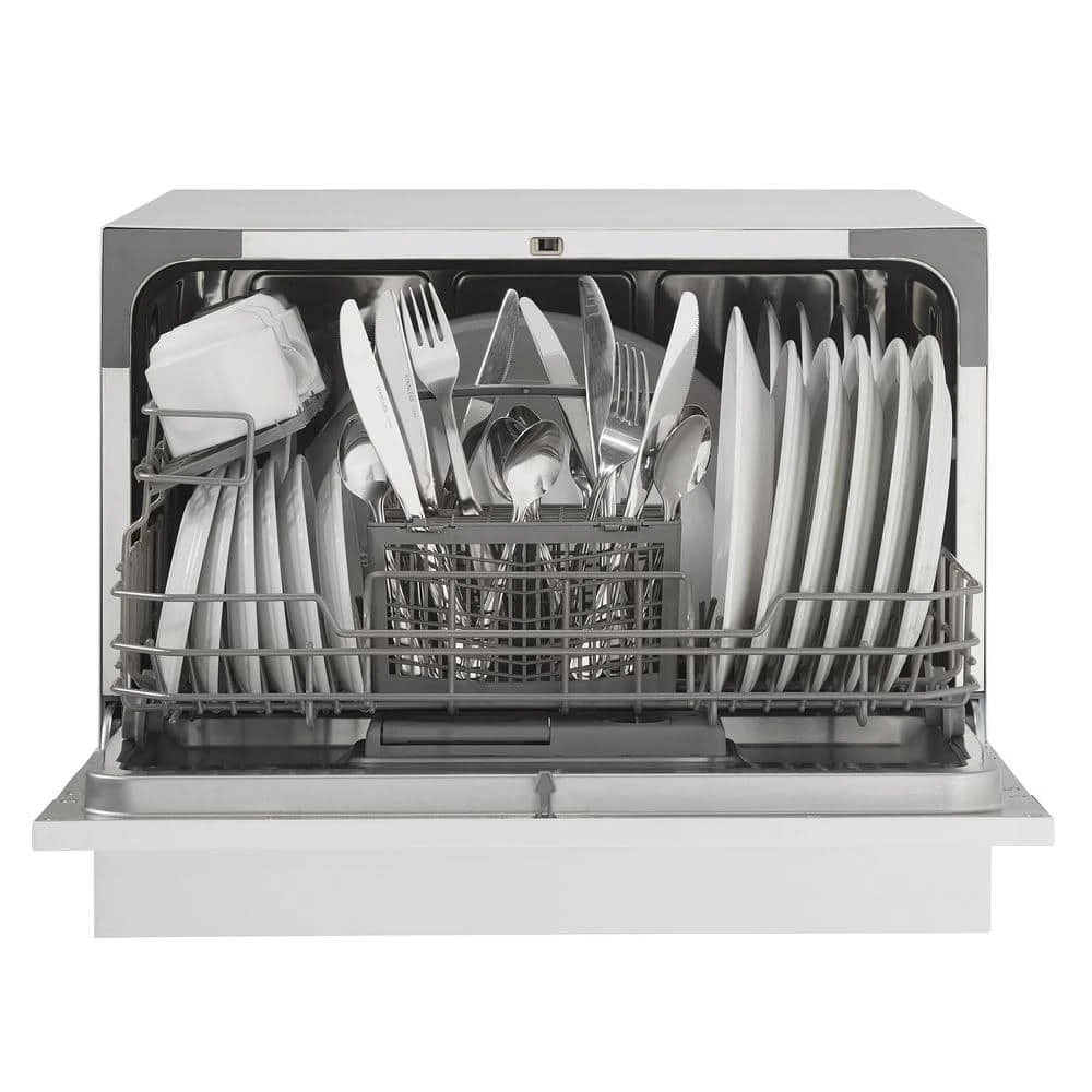 24 in. White CounterTop Front Control Dishwasher with 6-Cycles, 6 Place Settings Capacity Danby 24 in. White CounterTop Front Control Dishwasher with 6-Cycles, 6 Place Settings Capacity -Appliance Parts Pros Shop white danby countertop dishwashers ddw621wdb e1 1000