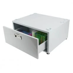 Equator 23.6 in. High Laundry Pedestal in 10 in. with Drawer in White 4 Equator 23.6 in. High Laundry Pedestal in 10 in. with Drawer in White -Appliance Parts Pros Shop white equator washer and dryer pedestals pdl 4455 w 1f 1000