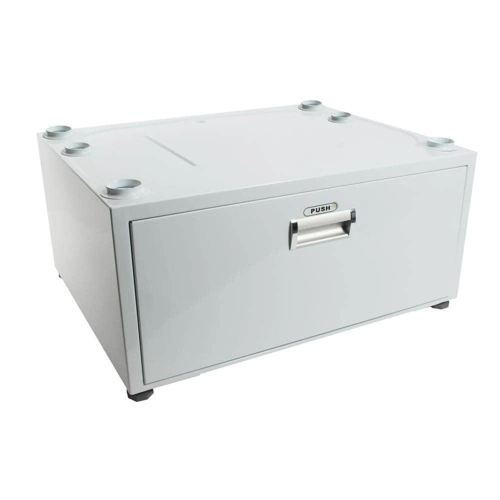 23.6 in. High Laundry Pedestal in 10 in. with Drawer in White Equator 23.6 in. High Laundry Pedestal in 10 in. with Drawer in White -Appliance Parts Pros Shop white equator washer and dryer pedestals pdl 4455 w 4f 1000
