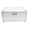 Equator 23.6 in. High Laundry Pedestal in 10 in. with Drawer in White