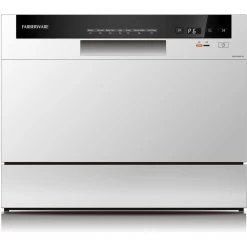 Farberware 21 in. White Digital Portable 0120-volt Dishwasher with 7-Cycles with 6-Place Settings Capacity