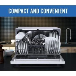 Farberware Professional White/Glass Door Countertop Dishwasher with 6-Place Setting Capacity 4 Farberware Professional White/Glass Door Countertop Dishwasher with 6-Place Setting Capacity -Appliance Parts Pros Shop white farberware countertop dishwashers fcd06aswwhc 4f 1000