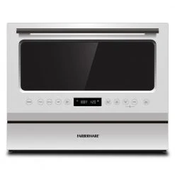 Farberware Professional White/Glass Door Countertop Dishwasher with 6-Place Setting Capacity