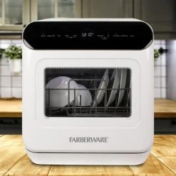 Farberware Complete 18 in. White Portable Countertop Dishwasher with UV Light, 5 Wash Programs, Glass Door 7 Farberware Complete 18 in. White Portable Countertop Dishwasher with UV Light, 5 Wash Programs, Glass Door -Appliance Parts Pros Shop white farberware countertop dishwashers fcdmgdwh 4f 1000