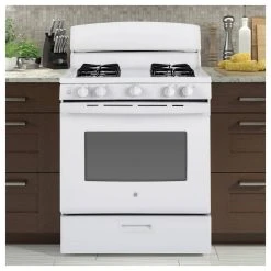 4.8 cu. ft. Gas Range in White 5 4.8 cu. ft. Gas Range in White -Appliance Parts Pros Shop white ge single oven gas ranges jgbs30dekww 77 1000