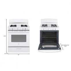 4.8 cu. ft. Gas Range in White 3 4.8 cu. ft. Gas Range in White -Appliance Parts Pros Shop white ge single oven gas ranges jgbs30dekww a0 1000