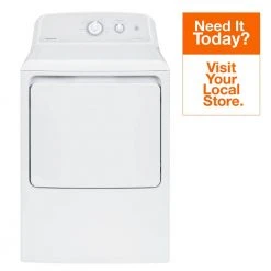 Hotpoint 6.2 cu. ft. White Electric Vented Dryer with Auto Dry