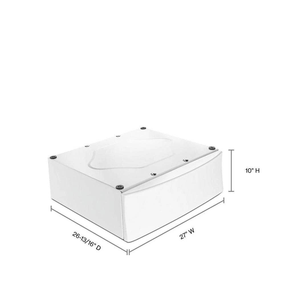10 in. White Laundry Pedestal Laundry 123 10 in. White Laundry Pedestal -Appliance Parts Pros Shop white laundry 123 washer and dryer pedestals xhp1000xw 4f 1000