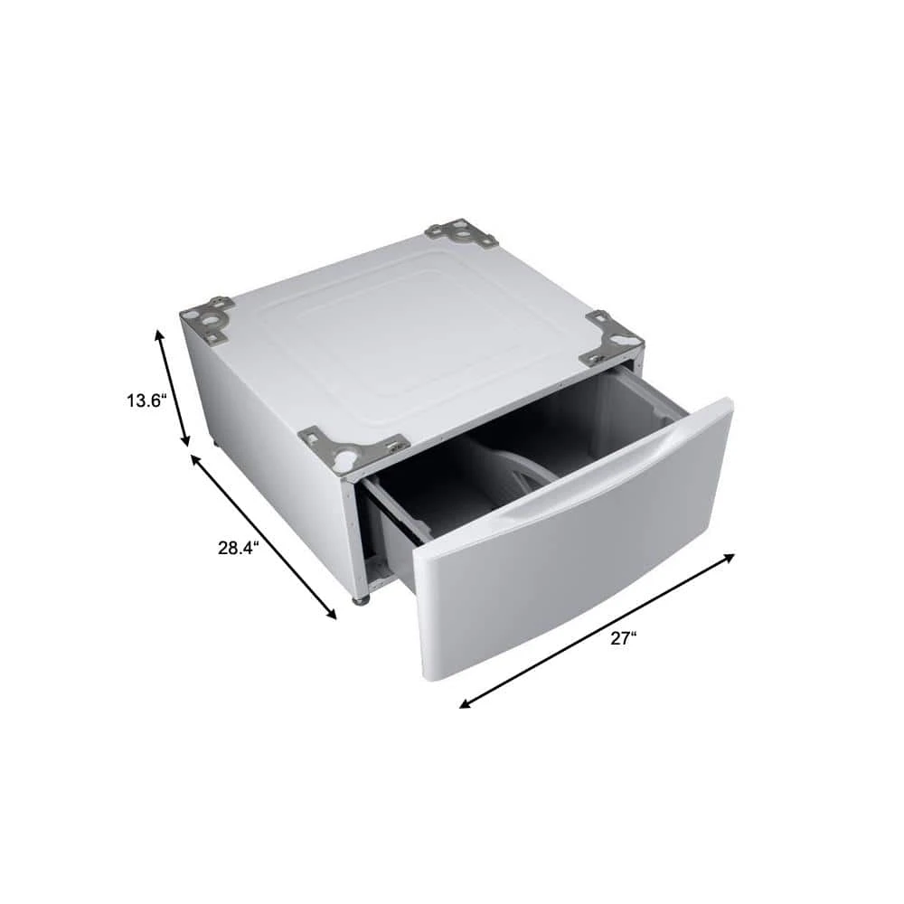 27 in. Laundry Pedestal with Storage Drawer for Washers and Dryers in White LG Electronics 27 in. Laundry Pedestal with Storage Drawer for Washers and Dryers in White -Appliance Parts Pros Shop white lg electronics washer and dryer pedestals wdp4w a0 1000