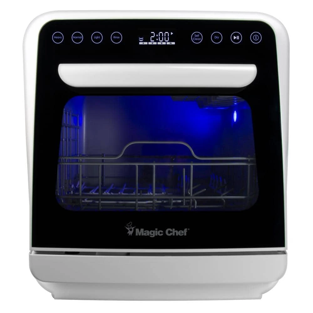 Mini Countertop Dishwasher in White with 3-Place Setting Capacity Magic Chef Mini Countertop Dishwasher in White with 3-Place Setting Capacity -Appliance Parts Pros Shop white magic chef countertop dishwashers mcscd3w c3 1000