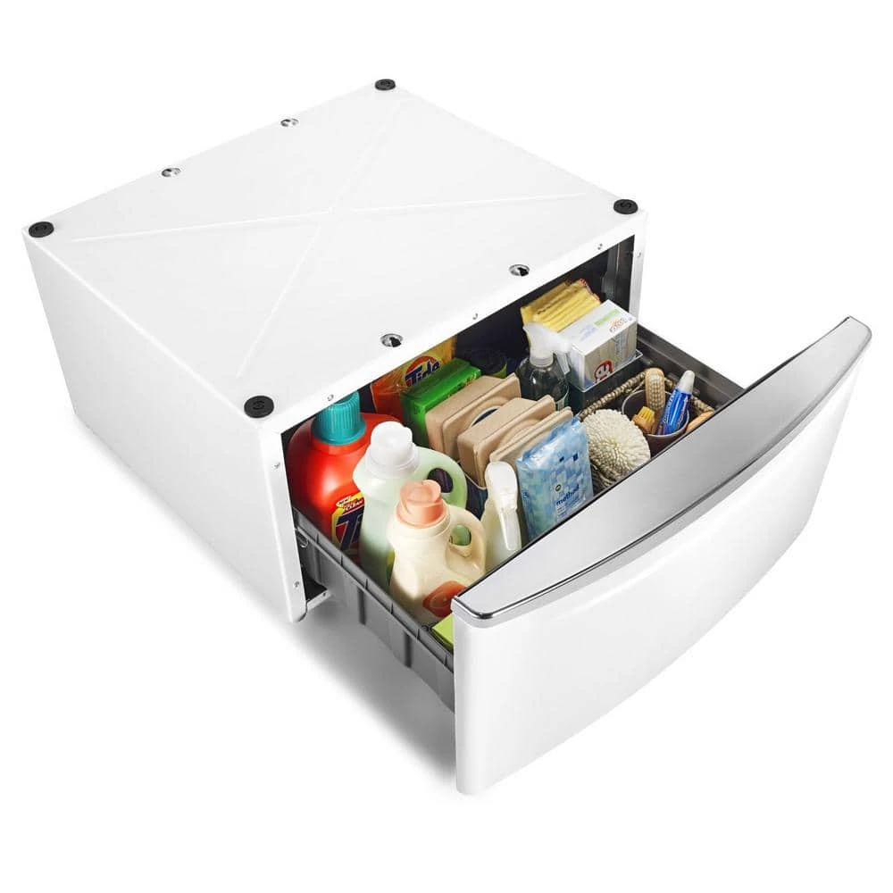 15.5 in. White Pedestal for Front Load Washer and Dryer with Storage Maytag 15.5 in. White Pedestal for Front Load Washer and Dryer with Storage -Appliance Parts Pros Shop white maytag washer and dryer pedestals xhpc155xw e1 1000