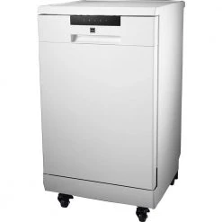 RCA 18 in. White Electronic Portable 120-volt Dishwasher with 3-Cycles with 8 Place Settings Capacity