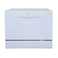 SPT 21 in. White Digital Portable Countertop 120-Volt Dishwasher with 6-Cycles and 6-Place Settings Capacity